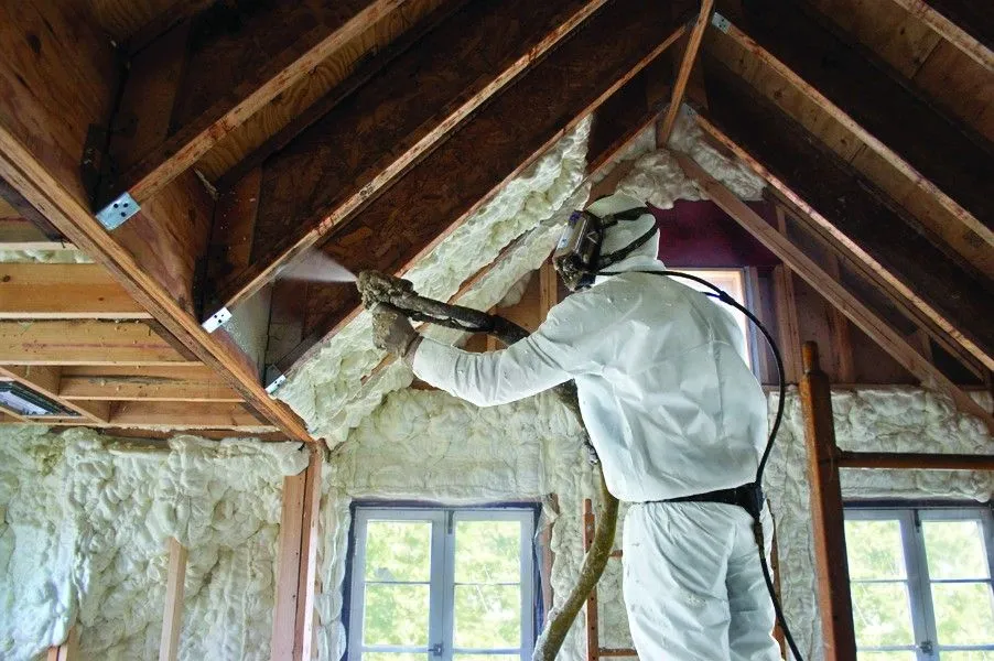 Spray foam insulation